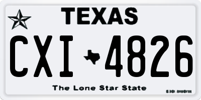 TX license plate CXI4826