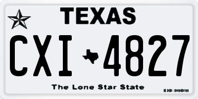 TX license plate CXI4827