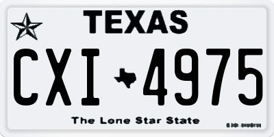 TX license plate CXI4975