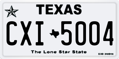 TX license plate CXI5004