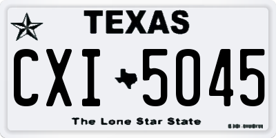 TX license plate CXI5045