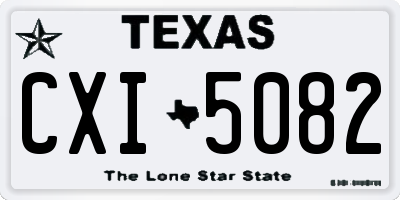 TX license plate CXI5082
