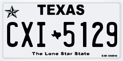 TX license plate CXI5129