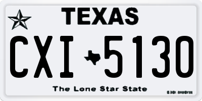TX license plate CXI5130