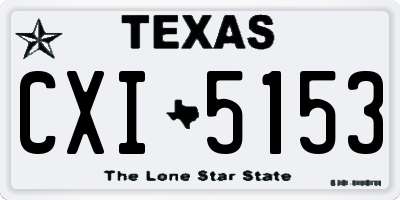 TX license plate CXI5153