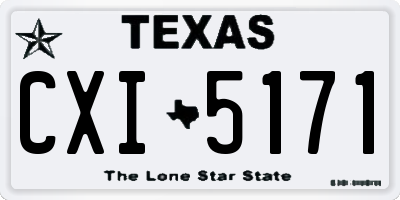 TX license plate CXI5171