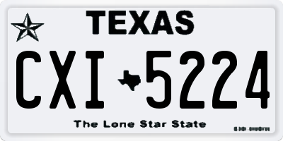 TX license plate CXI5224