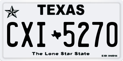 TX license plate CXI5270