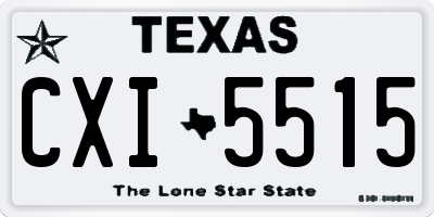 TX license plate CXI5515