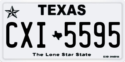 TX license plate CXI5595