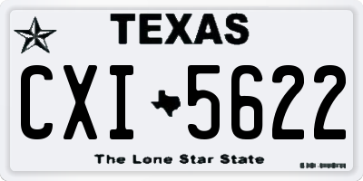 TX license plate CXI5622
