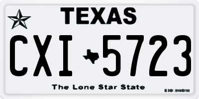 TX license plate CXI5723