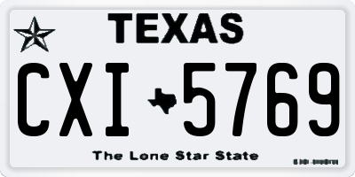 TX license plate CXI5769