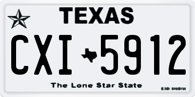 TX license plate CXI5912