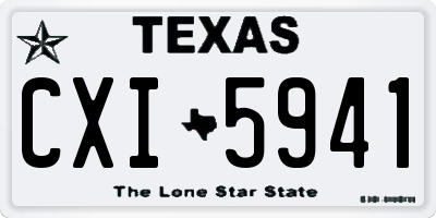 TX license plate CXI5941