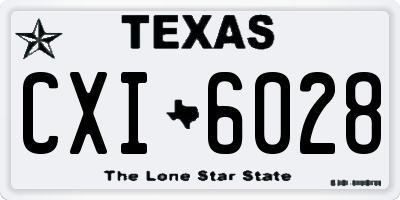 TX license plate CXI6028