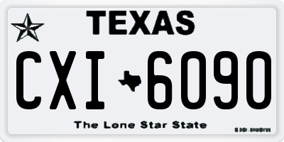 TX license plate CXI6090