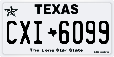 TX license plate CXI6099