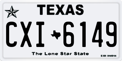 TX license plate CXI6149