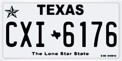 TX license plate CXI6176