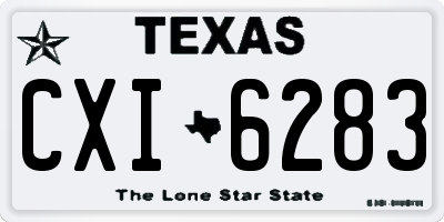 TX license plate CXI6283