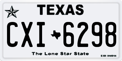 TX license plate CXI6298