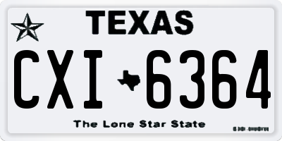 TX license plate CXI6364
