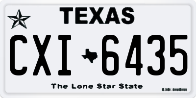 TX license plate CXI6435
