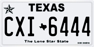 TX license plate CXI6444