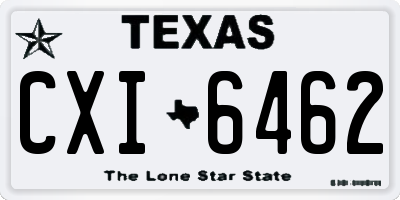 TX license plate CXI6462