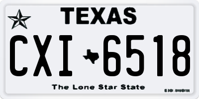 TX license plate CXI6518