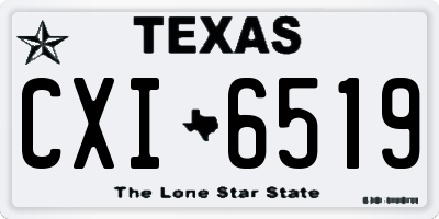 TX license plate CXI6519