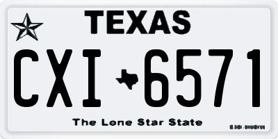 TX license plate CXI6571