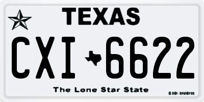 TX license plate CXI6622