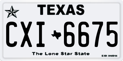 TX license plate CXI6675