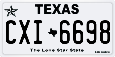 TX license plate CXI6698