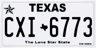 TX license plate CXI6773