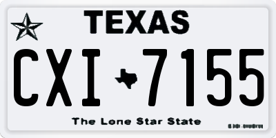 TX license plate CXI7155