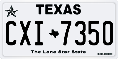 TX license plate CXI7350