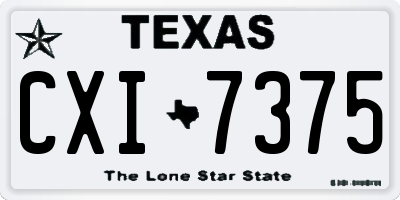 TX license plate CXI7375