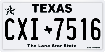 TX license plate CXI7516