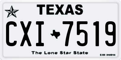TX license plate CXI7519