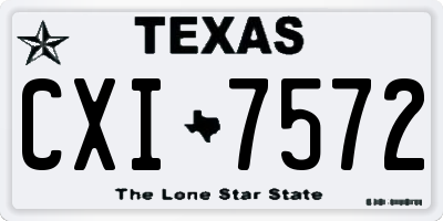 TX license plate CXI7572