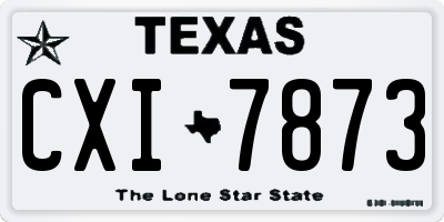 TX license plate CXI7873