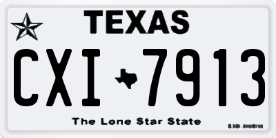 TX license plate CXI7913