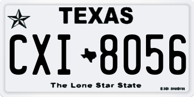 TX license plate CXI8056