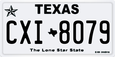 TX license plate CXI8079