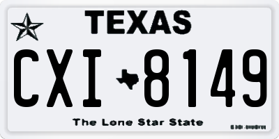 TX license plate CXI8149