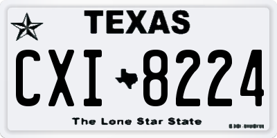 TX license plate CXI8224