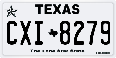 TX license plate CXI8279